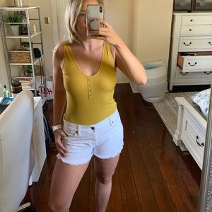 Express Mustard Yellow Bodysuit